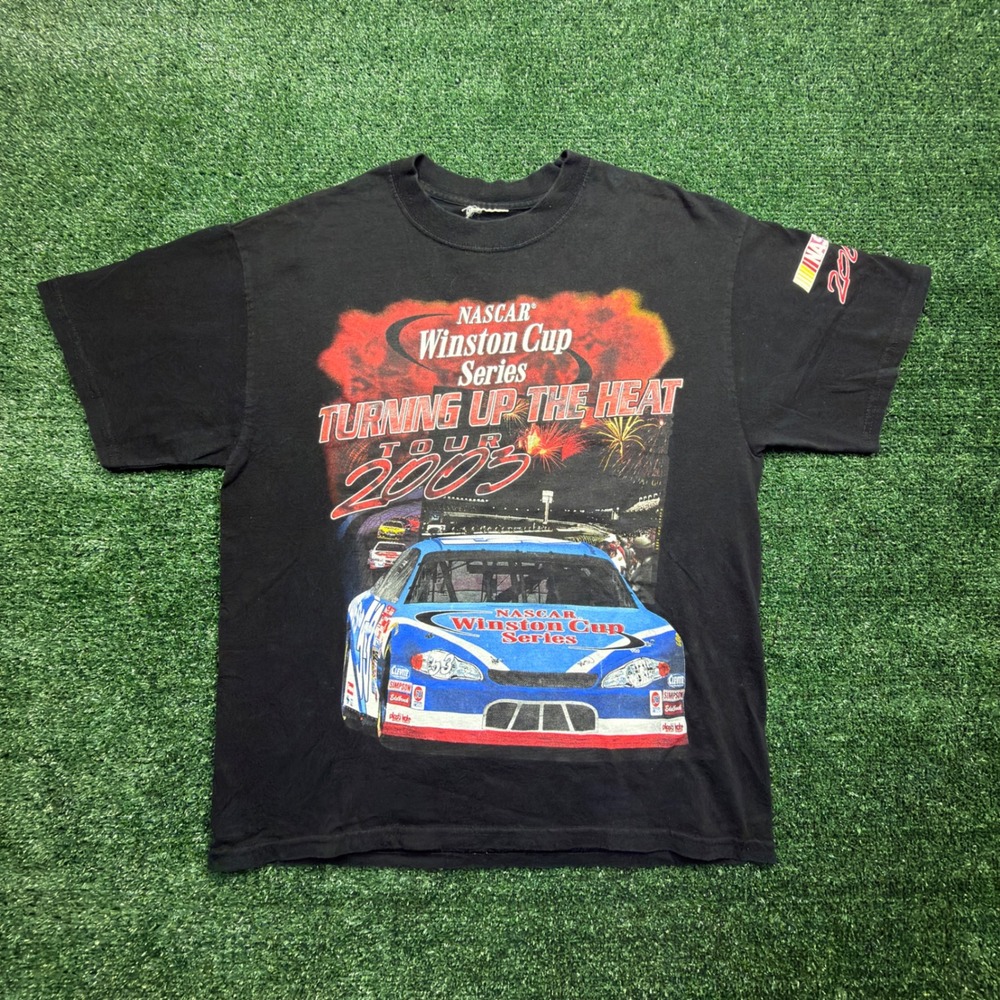 VINTAGE Y2K‎ NASCAR Winston Cup Series Turning Up The Heat Tour T-Shirt Black XL